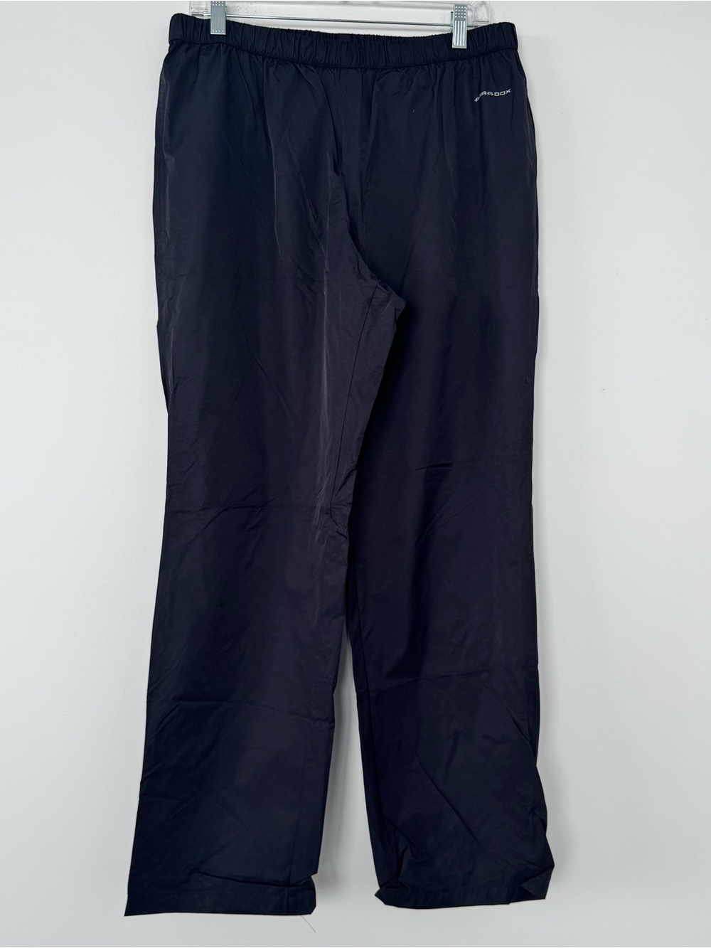 Paradox Rain Pants Mens L Dark Black Lightweight Waterproof Windbreaker Hiking